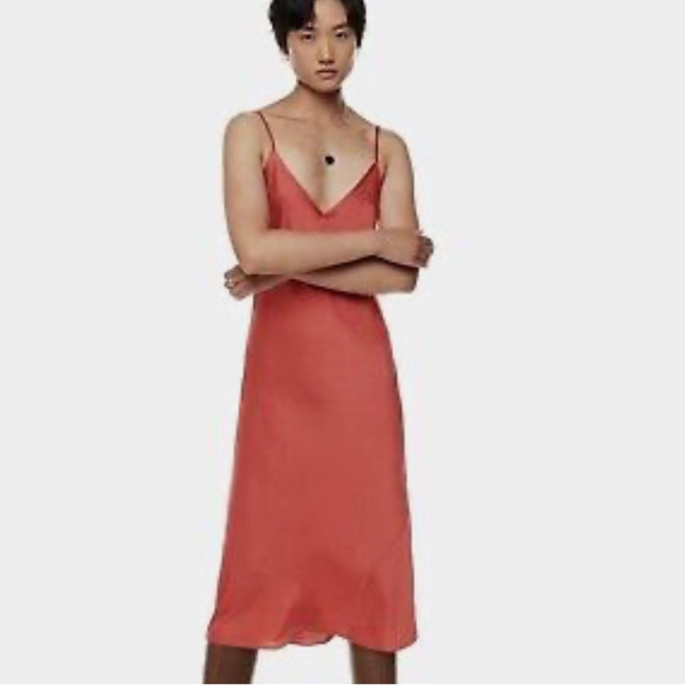 Aritzia Coral Midi Dress